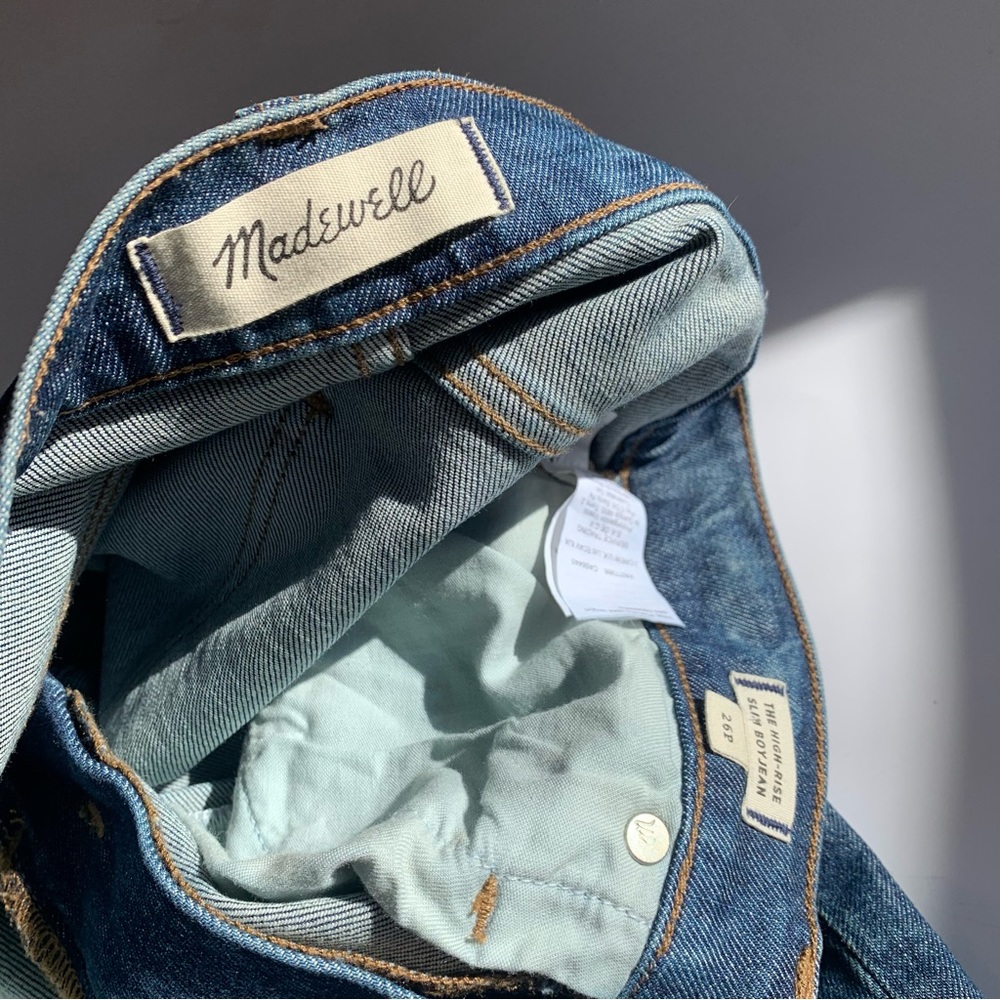 Madewell The High Rise Slim Boyfriend Jeans 26 - Picture 8 of 11